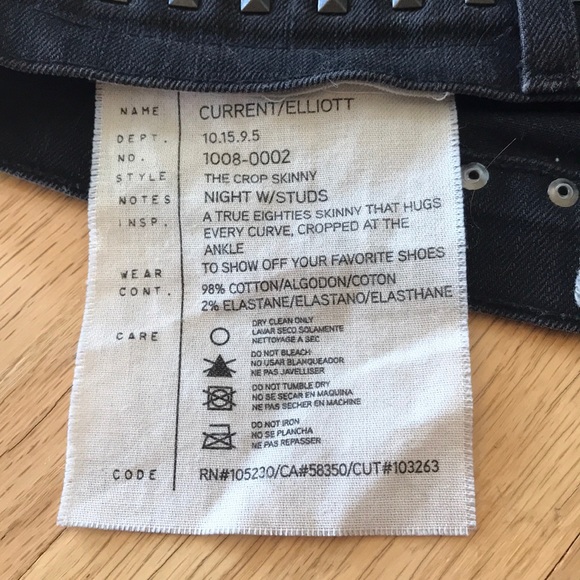 Current/Elliott Studded Crop Skinny in Night - Picture 6 of 7